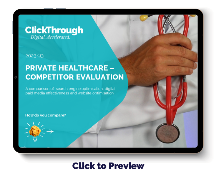 UK Private Healthcare Companies Digital Marketing Benchmark Report, Q3 2023